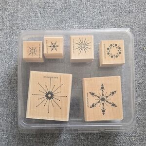 Stampin' Up! Black Geometric Wooden Stamp Set